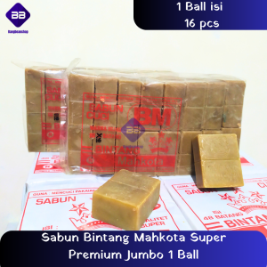 Sabun Bintang Mahkota Super Premium Jumbo 1 Ball Soap Wangi Serai