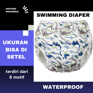 POPOK RENANG SWIMMING DIAPER WATERPROOF BISA DICUCI ULANG & SIZE ADJUSTABLE BAHAN PREMIUM