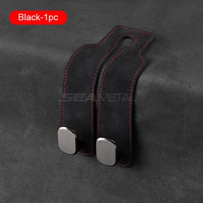 🇵🇭 SEAMETAL Suede Leather Double Hooks for Car Headrest Seat Back Hanger Rear Seat Storage Holder Auto Interior Accessories