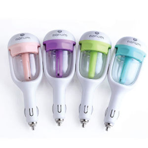 DC 12V Portable Mini Car Diffuser Air Purifier Aromatherapy Freshener Cool Mist Sprayer - Humidifying Effect and Dust Removal