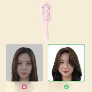 Soft Bristles Hair Comb for Scalp Massaging and Styling Curly Detangler Hairbrush Suitable for Travel and Home Use