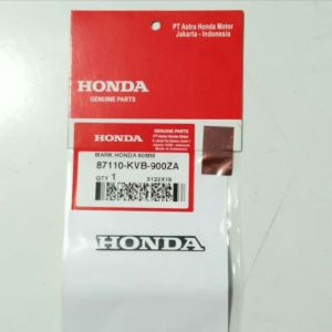 sticker stiker logo label honda ukuran 6cm original honda hitam putih 87110kvb900za