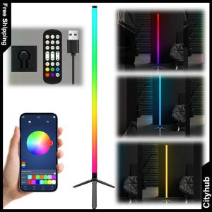 Smart RGB LED Corner Lamp USB Power Supply Color-Changing Ambient Lighting with Music Sync Ideal for Living Rooms Bedrooms and Gaming Rooms