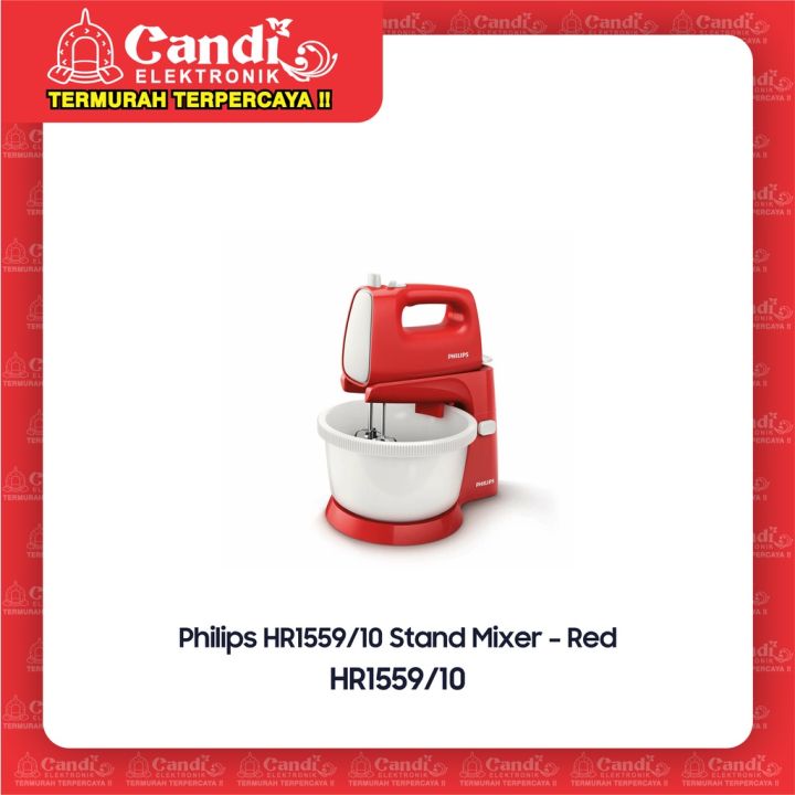 Philips HR1559/10 Stand Mixer Red Lazada Indonesia
