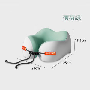 Portable Memory Cotton U-shaped Pillow Travel Neck Pillow Airplane Sleeping Pillow Neck Pillow Convenient Storage U-shaped Pillow