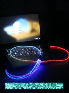 3 In 1 66W 6A RGB Color Light Micro USB Type C Cable Fast Charging Cable For Xiaomi Samsung For Car Charging Cord