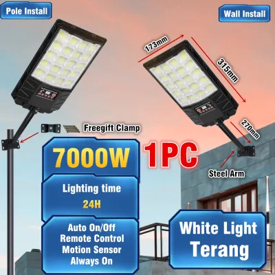 SolarTiger 100000W Solar Light LED Solar Street Light Lampu Solar Waterproof Solar Light Outdoor Lighting Remote Solar Wall Lamp IP65