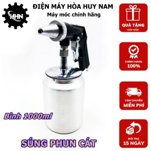 Bình Phun Cát Dùng Khí Nén Đánh Gỉ Sét - Chất Liệu Inox 304 Sáng Bóng - Dung Tích 1000ml - HÀNG CHÍNH HÃNG - BẢO HÀNH TOÀN QUỐC