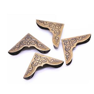 XUANY บรอนซ์ 40ชิ้น หนังสือ กรอบรูป งานฝีมือโลหะ กล่องเครื่องประดับ วงเล็บมุม โฟลเดอร์เมนู อัลบั้มสมุดภาพ ตัวป้องกันมุม