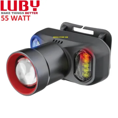 SENTER KEPALA ZOOM PUTAR LUBY L-2913L 100W - TAHAN HINGGA 72JAM - CAHAYA TERANG - ZOOM ULTRA - TypeC