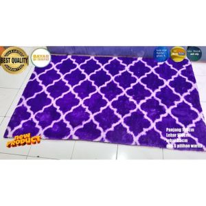 ( Anti Selip ) KARPET  BULU RASFUR RAFSUR MOTIF PANJANG 150CM LEBAR 100CM TEBAL 2.5CM LP
