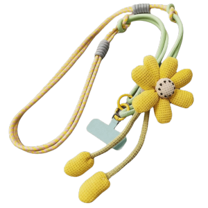 DEGRAD Detachable Flowers Phone Lanyard Crossbody Phone Charm Cell Phone Strap Universal Long Phone Woven Chain Women Girls
