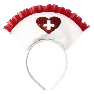 Nurse Hat Headbands Halloween Hairbands Cosplay Hair Hoop Headbands Festival Party Hair Accessory for Girls