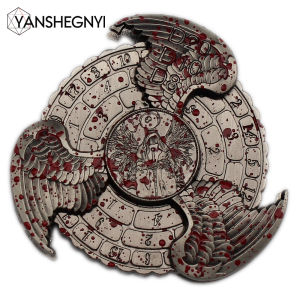 YANSHEGNYI-Metal Dice for Role-play Games Player Rotating Roulette Dice Fingertip Gyro Style DND Dragons Dice