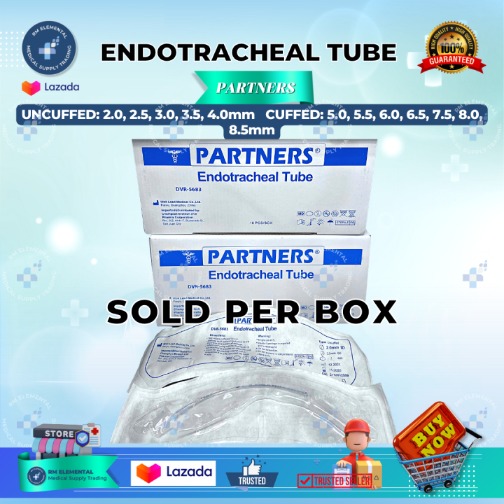 Sold Per Box Endotracheal Tube, Cuffed/ Uncuffed (PARTNERS) SOLD PER BOX | Lazada PH