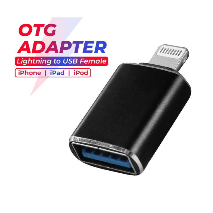 Lightning to USB Female OTG Adapter NO14 Black Adapter Otg