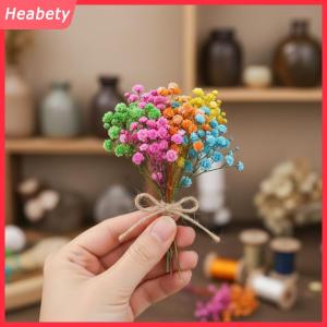 Heabety Mini Tự Nhiên Khô Bó Hoa 1Pcs Phù Hạc Buttonholes Đám Cưới Phù Dâu Corsage Mộc Mạc Handmade Đảng Trang Trí