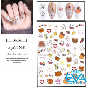 Sticker Dán Móng Tay 3D Dạng Decal Dán Móng Chống Nước Hoạ Tiết Biểu Tượng Chân Mèo Cat Paw Emoji JO1882