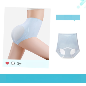 💕Ice Silk Ultra-Thin💕Jelly Seamless Tummy-Control Pants Safety Pants Hip-Lifting Tummy-Control Hip-Control Mid-Waist Barbie Pants Underwear果冻收腹裤