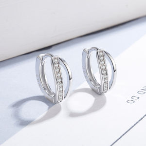 Bông Tai Bạc S925 Đính Đá Cao Cấp Phong Cách Winter