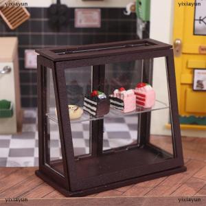 [COD] yixiayun 1:12 Dollhouse Miniature Display Cabinet Cake Cabinet Mini Bread Rack Cupboard Storage Shelf Model Kitchen Furniture Decor Toy