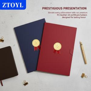 [COD]🔥🔥🔥ZTOYL Graduation A4 Award Certificate Holder Three-fold Page Paper Envelope Document Folder Gilding Process Exquisite Diploma Cover