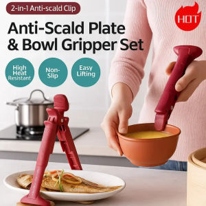 Silicone Anti Scald Clip Multifunctional Kitchen Gadgets Silicone Tongs Bowl Lifter Heat Resistant Microwave Safe Utensil Dish Handling Tool High Temp Cooking Clip Non Slip Oven Safe Kitchen Anti-scalding Bowl Clip