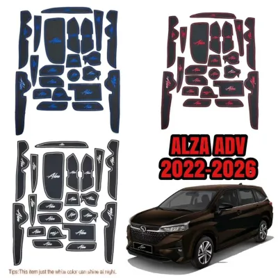 PERODUA ALZA INTERIOR SLOT MAT Rubber Anti-slip Carpet Accessories Kereta New Alza HX ADV AV