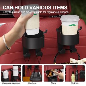 2 IN 1 Car Headrest Cup Holder With Hook Multifunction Car Back Seat Phone cket Mount Car Interior Accessories