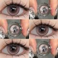 contact lens illustro BIG EYES BLACK COLORED LENSES 14.5mm lensa kontak warna softlens 1 paket lengkap softlens mata. 