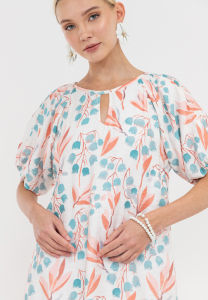 Badomoda AYZALI Floral Puff Sleeved Dress