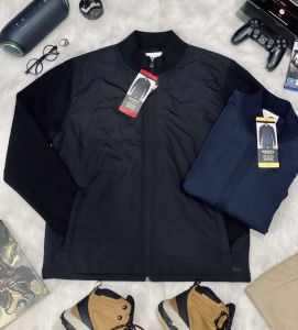 Áo Khoác Nam Bomber Chần Bông Phối Nỉ Dày Dặn Giữ Ấm Mùa Đông Form Rộng Big Size Dễ Phối Đồ