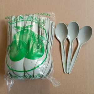 Sendok Plastik/Sendok makan Panjang Butek Tiga Jeruk isi 100 PCS
