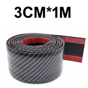 Car Carbon Fiber Moulding Strip Soft Trim Decorative Bumper Strip Door Sill Protector Anti Scratch Guards Car Covers Stickers