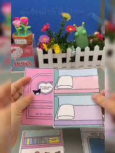 Quiet Book DIY Cute Cartoon Handmade Mechanism Book Kids Pop-up Activity Book Early Education