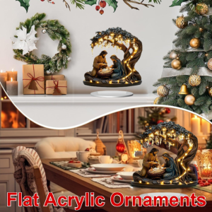 2d Flat Acrylic Ornament Jesus Birth Holy Family Figurine 2d Flat Ornament Tabletop Decor Home Decor