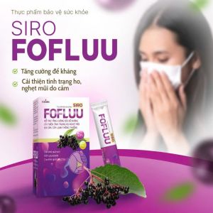 Siro FOFLUU tăng sức đề kháng hỗ trợ giảm ho nghẹt mũi do cảm lạnh - Dạng gói tiện lợi hộp 30 gói - Vital Pharma