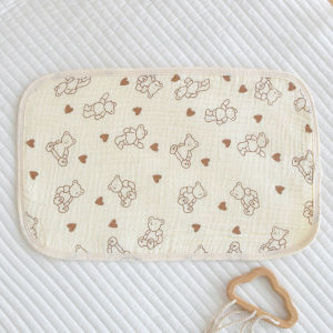 หมอนแบนลายการ์ตูนสำหรับเด็กแรกเกิดหมอนเมฆผ้าฝ้ายบริสุทธิ์หมอนป้องกันไม่ให้เกิดน้ำลาย