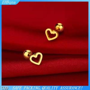 COD 2pcs thời trang thép không gỉ Frosted bốn lá cỏ ba lá Stud Bông tai cho phụ nữ không gây dị ứng vít sụn Helix Bông tai Quà Tặng