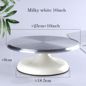 10 Inch Aluminum Alloy Revolving Cake Stand Cake Decorating Turntable Cupcake Baking Tool for Home