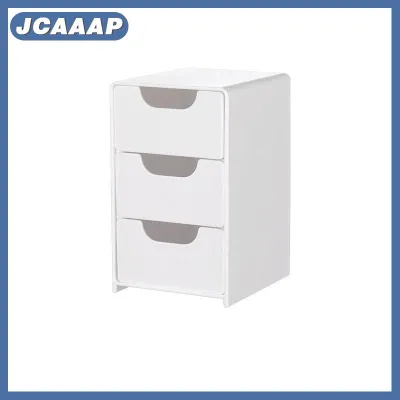 JCAAAP 3-Tier Clear Acrylic Drawer Storage Box Minimalist Style Desktop Organizer for Desk Decor Small Item Storage