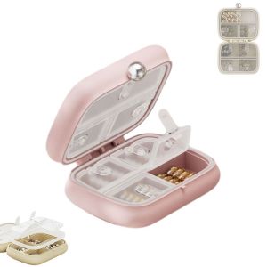 FLYING 7 Grids Pill Box Compartmentalized Portable Pill Storage Box  Daily Pill Organizer for Pill Jewelry