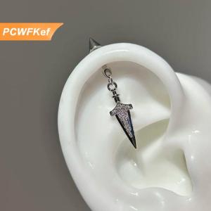 【PCWFKef】 1PC thời trang hợp thời trang thanh kiếm Mặt dây chuyền Tai xương móng tay thép không gỉ Bông tai cho phụ nữ cơ thể đâm thủng phụ kiện