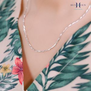 Dây Chuyền Bạc Nữ Duy Hiển S925 Kiểu Dây Tết Tinh Tế Nhẹ Nhàng Sang Trọng