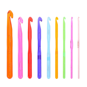 9Pieces Ergonomic Crochet Hook for Beginner Adult Knitting Crocheting Sweater Scarf Hat 3-10mm 12mm Colored Crochet Hook