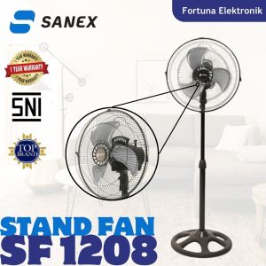 Sanex Stand Fan 12 Inch SF 1208 Baling Besi Angin Tornado