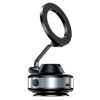Aitemay Electric Vacuum Suction Cup Car Phone Holder 360° Rotation Strong Magnetic Foldable Stand Universal for 5-7 Inch Smartphones