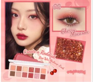 PINKFLASH Palette Eyeshadow Premium 12 Warna dengan Pigmen Tinggi dan Layu Arang