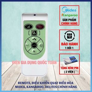 Remote Điều Khiển Quạt Hơi Nước Midea Kangaroo Delites ( Mẫu Mới )
