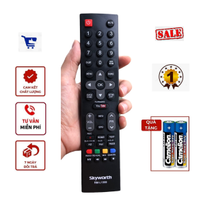 Remote Điều khiển TV Skyworth RM-L1359 hàng tốt -  Điều khiển TV Skyworth RM-L1359 hàng tốt - Đầu bấm Điều khiển TV Skyworth RM-L1359 hàng tốt - Tặng kèm pin